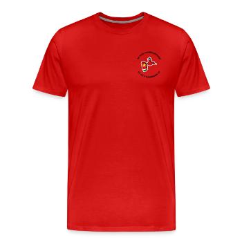 JE SUIS GUADELOUPEEN removebg preview - T-shirt bio Premium Homme - rouge - Devant - Damien (186cm)