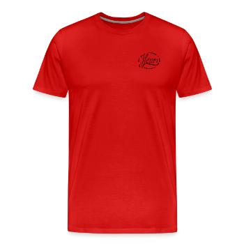 Henri - Men's Premium Organic T-Shirt - red - Front - Damien (186cm)