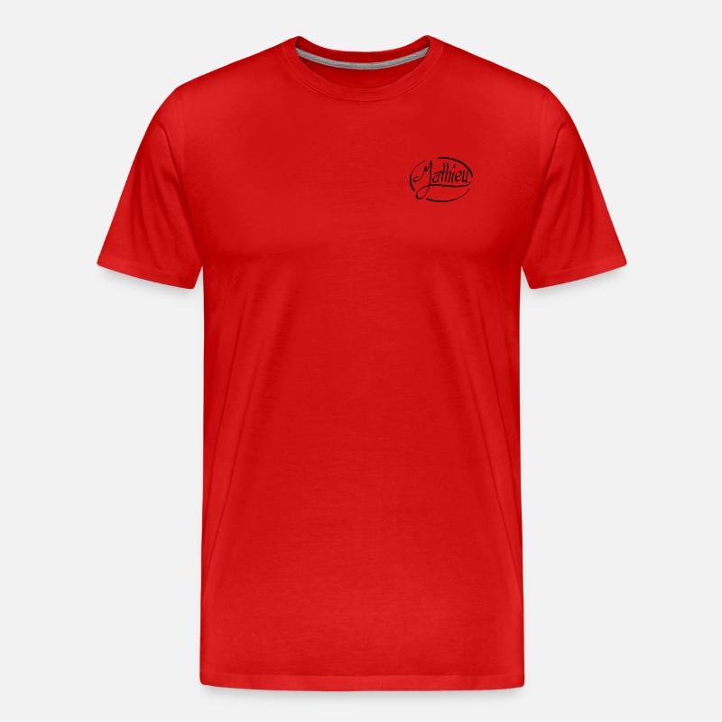 Mathieu - Männer Premium Bio T-Shirt - Rot