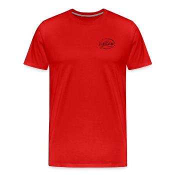 Guillaume - Men's Premium Organic T-Shirt - red - Front - Damien (186cm)
