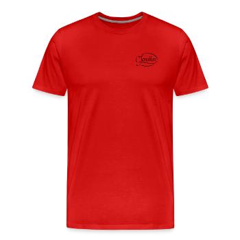 Jonathan - Männer Premium Bio T-Shirt - Rot - Vorne - Damien (186cm)