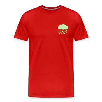 Green Cloud - Environmental Protection - Men's Premium Organic T-Shirt - red - Front - Damien (186cm)