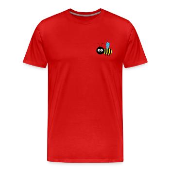 Bee - Men's Premium Organic T-Shirt - red - Front - Damien (186cm)