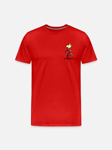 Peanuts Woodstock On Tree - Men's Premium Organic T-Shirt - red