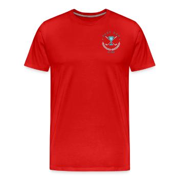 Best Dad by Par, Perfect Gift for Golfers - Men's Premium Organic T-Shirt - red - Front - Damien (186cm)