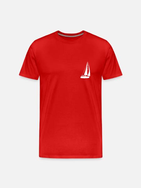 Segelschiff - Männer Premium Bio T-Shirt - Rot