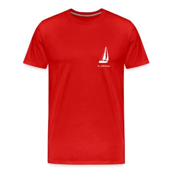 Florida sailing boat - T-shirt bio Premium Homme - rouge - Devant - Damien (186cm)
