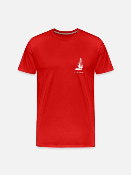 Florida Segelboot - Männer Premium Bio T-Shirt - Rot