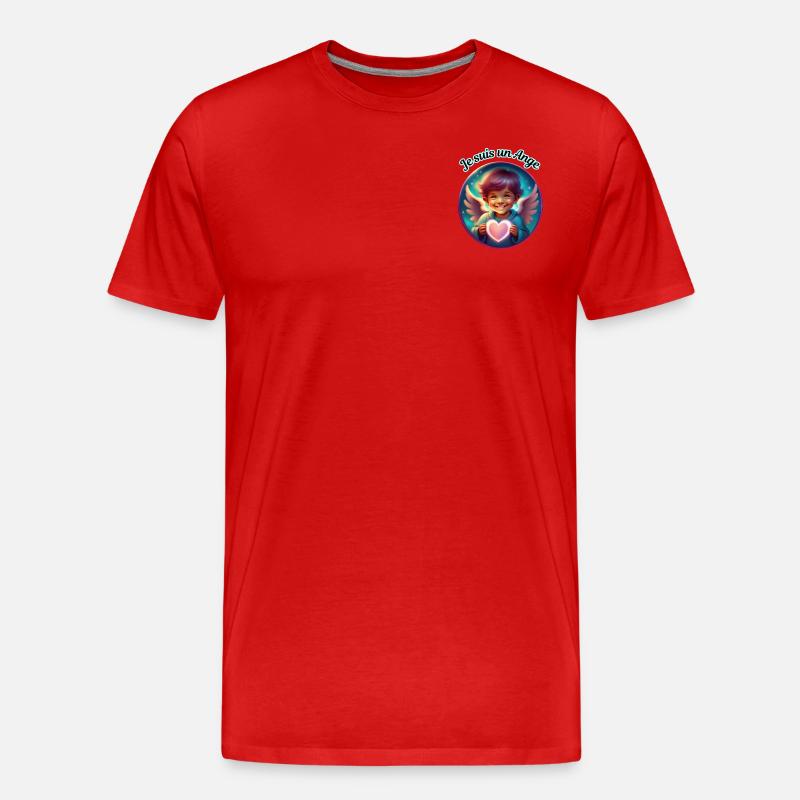 Ich bin ein Engel - Männer Premium Bio T-Shirt - Rot