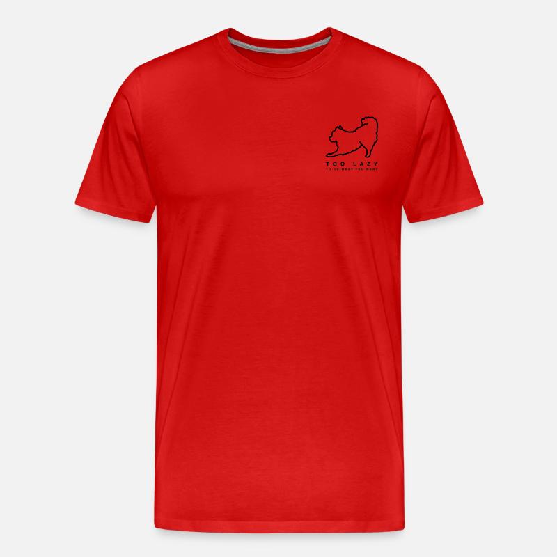 Zwergspitz - Männer Premium Bio T-Shirt - Rot