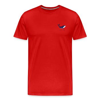 Wal - Männer Premium Bio T-Shirt - Rot - Vorne - Damien (186cm)