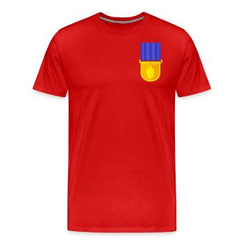 Médaille Habanero - T-shirt bio Premium Homme - rouge - Devant - Damien (186cm)