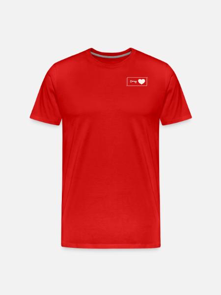 Heart with key - Men's Premium Organic T-Shirt - red