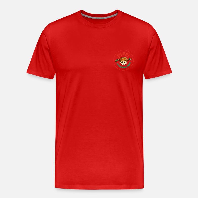 Pippi Langstrumpf Rundes Logo - Männer Premium Bio T-Shirt - undefined