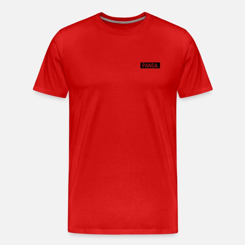 PANDA. - Männer Premium Bio T-Shirt - Rot