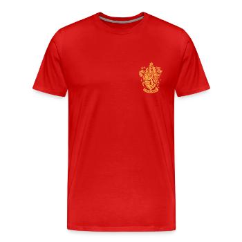 Harry Potter Gryffindor kleines Wappen - Männer Premium Bio T-Shirt - Rot - Vorne - Damien (186cm)
