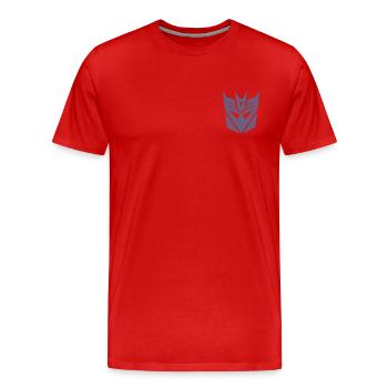 Transformers Earth Spark Brustmotiv Decepticons - Männer Premium Bio T-Shirt - Rot - Vorne - Damien (186cm)
