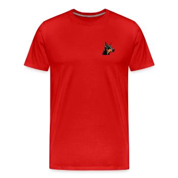 DOBERMAN - T-shirt bio Premium Homme - rouge - Devant - Damien (186cm)