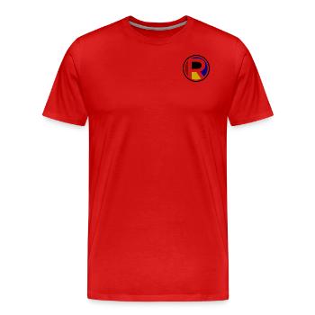 Abbreviation R | Point R | Name R | Logo R | District R - Men's Premium Organic T-Shirt - red - Front - Damien (186cm)