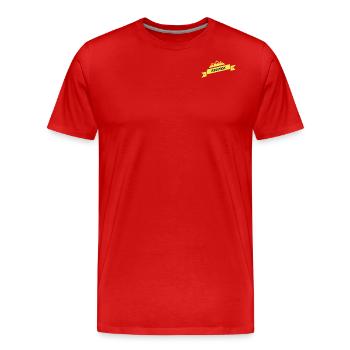 Mountainbiking - Männer Premium Bio T-Shirt - Rot - Vorne - Damien (186cm)