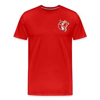 T-Shirt Rauchverbot Logo - Männer Premium Bio T-Shirt - Rot - Vorne - Damien (186cm)
