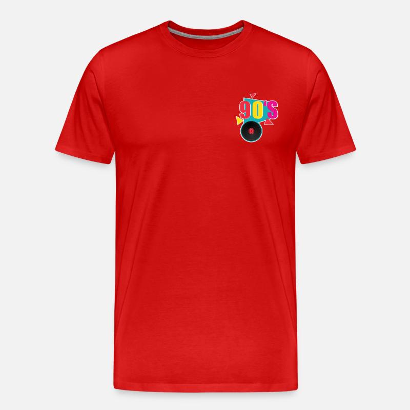 90's Retro - Männer Premium Bio T-Shirt - Rot