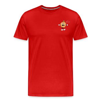 T-shirt Peach Fishing Logo - Men's Premium Organic T-Shirt - red - Front - Damien (186cm)