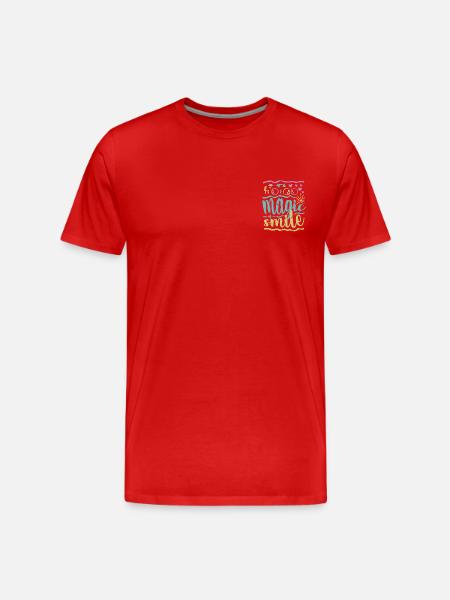 Smile - Men's Premium Organic T-Shirt - red