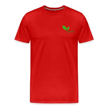 VEGAN - T-shirt bio Premium Homme - rouge - Devant - Damien (186cm)