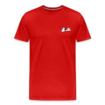 Peanuts - Men's Premium Organic T-Shirt - red - Front - Damien (186cm)