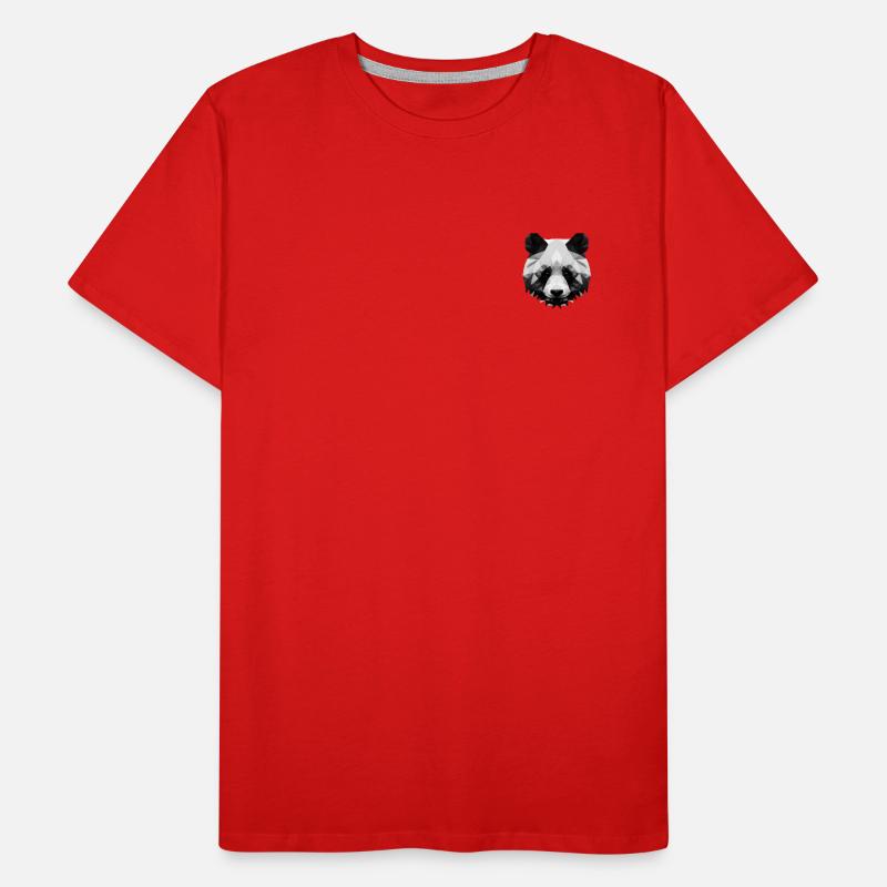 Minimalistischer Polygon-Panda Männer Premium Bio T-Shirt