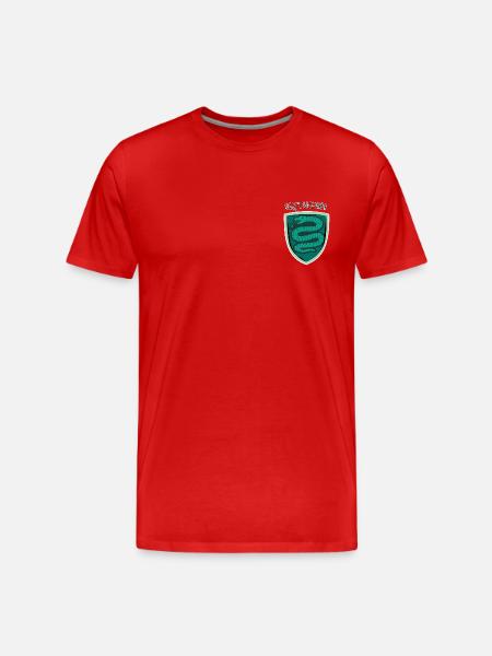 Harry Potter Slytherin Logo small - Mannen premium biologisch T-shirt - rood