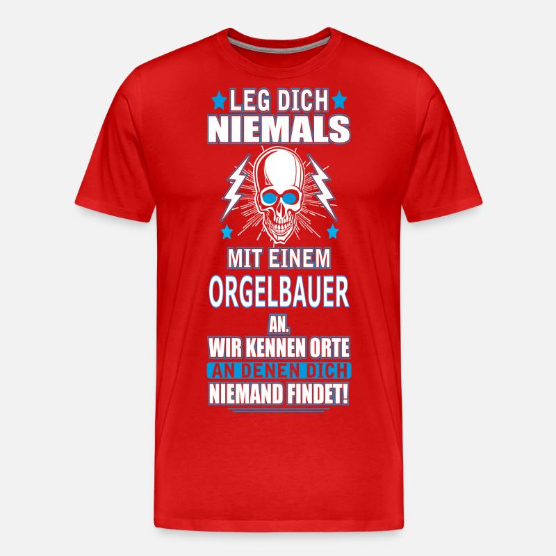 ORGELBAUER - Männer Premium Bio T-Shirt - Rot