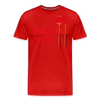 Ich Mag Tiere! (Grillbesteck / 3C) - Männer Premium Bio T-Shirt - Rot - Vorne - Damien (186cm)
