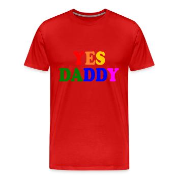 Yes daddy - T-shirt bio Premium Homme - rouge - Devant - Damien (186cm)