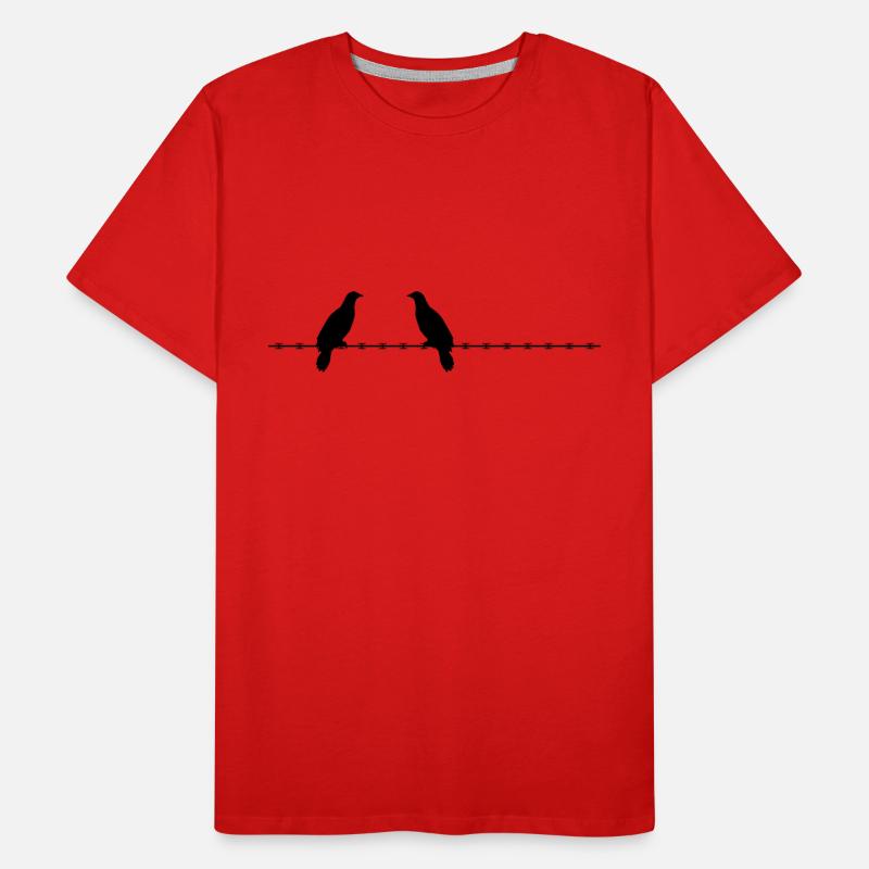 2 deaf pigeons razor barbed security security Men's Premium Organic T-Shirt