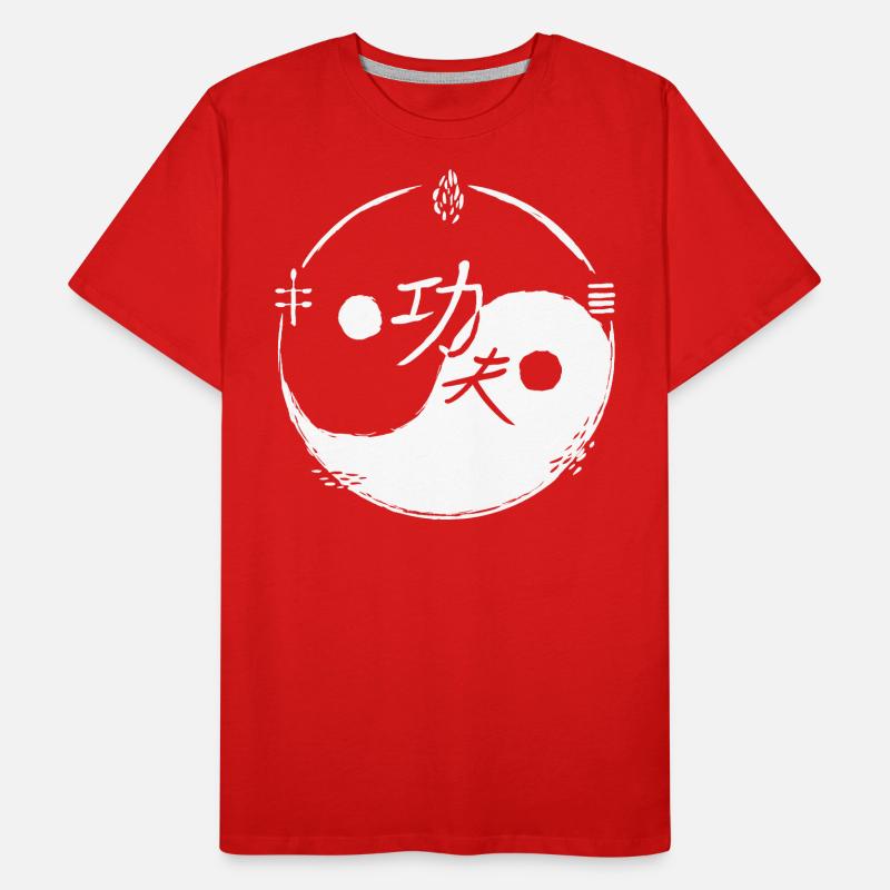 Ying and Yang Kungfu / 5 elements / white Men's Premium Organic T-Shirt