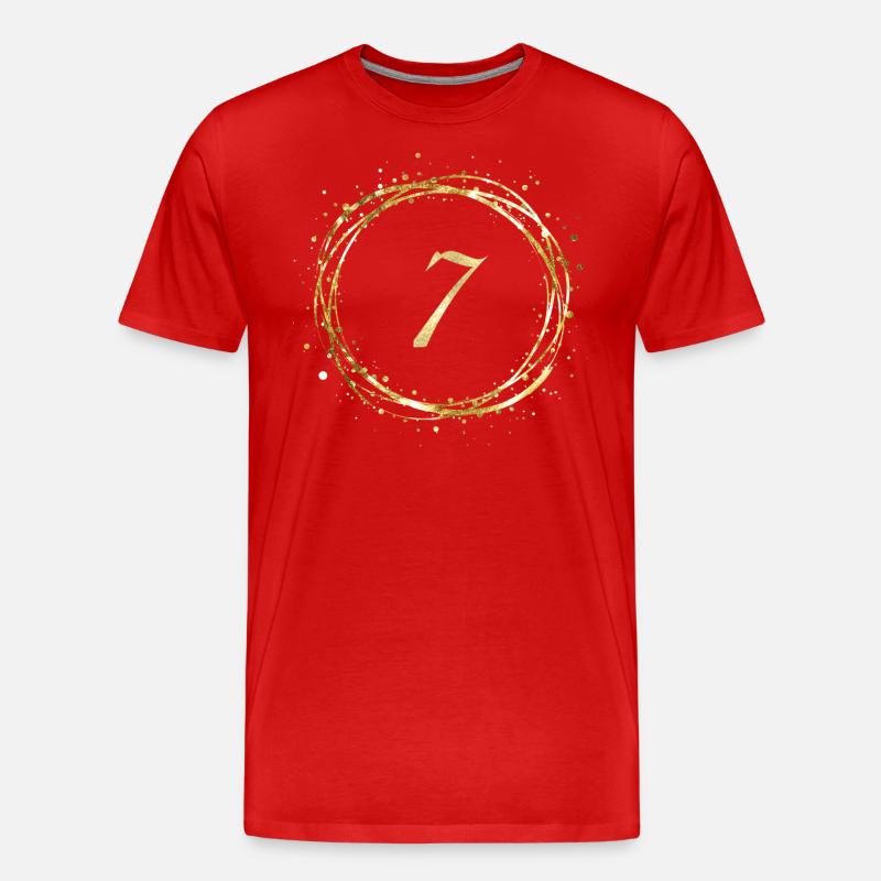 7 - Männer Premium Bio T-Shirt - Rot
