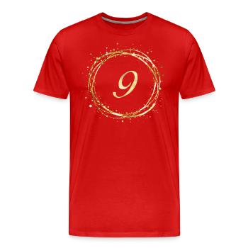 9 - T-shirt bio Premium Homme - rouge - Devant - Damien (186cm)