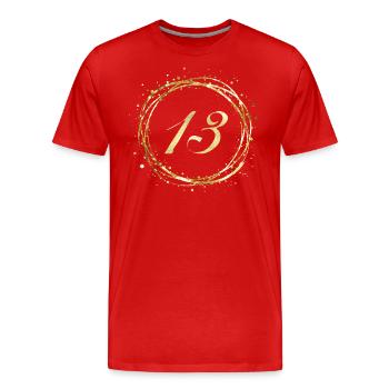 13 - T-shirt bio Premium Homme - rouge - Devant - Damien (186cm)
