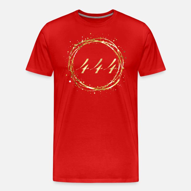 444 - Männer Premium Bio T-Shirt - Rot