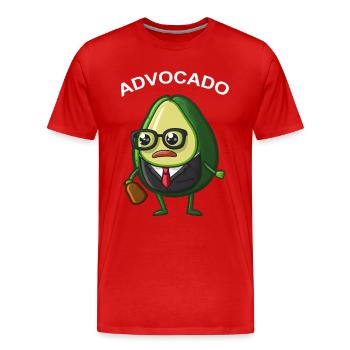 Avocat Avocat Avocat Avocat Avocat Vegan - T-shirt bio Premium Homme - rouge - Devant - Damien (186cm)