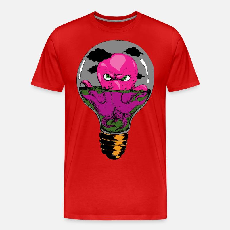 Octopus - Männer Premium Bio T-Shirt - Rot