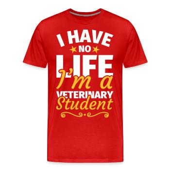 Étudiant vétérinaire étudiant en médecine vétérinaire - T-shirt bio Premium Homme - rouge - Devant - Damien (186cm)