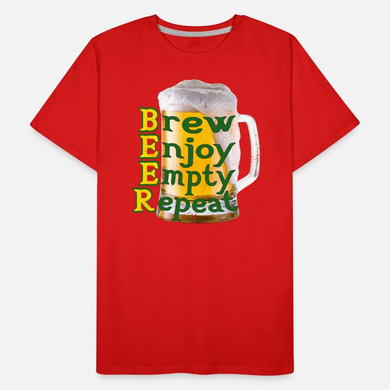 BEER BREW ENJOY EMPTY REPEAT Men's Premium Organic T-Shirt