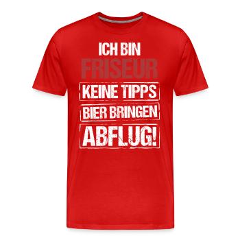 Je suis coiffeur - apportez de la bière et partez - T-shirt bio Premium Homme - rouge - Devant - Damien (186cm)