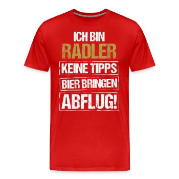 Je suis un cycliste - apporte de la bière et décolle - T-shirt bio Premium Homme - rouge - Devant - Damien (186cm)
