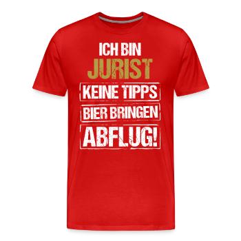Je suis avocat - apporte la bière et pars - T-shirt bio Premium Homme - rouge - Devant - Damien (186cm)