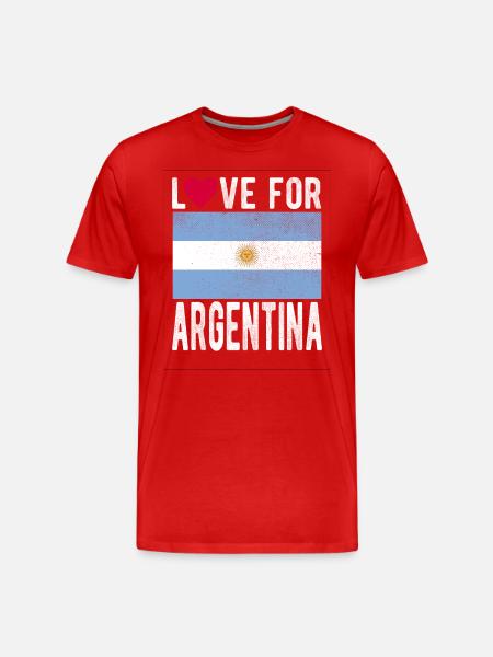 ARGENTINA flag - Men's Premium Organic T-Shirt - red