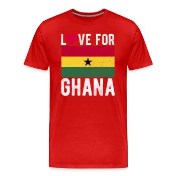 Drapeau du Ghana - T-shirt bio Premium Homme - rouge - Devant - Damien (186cm)